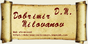 Dobrimir Milovanov vizit kartica